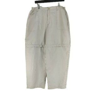 Campmor Convertible Pants Women's Size XL Beige Zip Off Legs